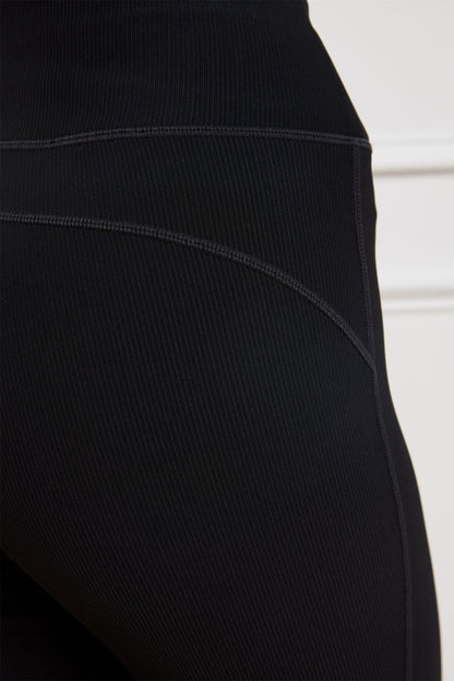 SOFT STRETCH RIBBED HIGH WAIST LEGGINGS | Talbots