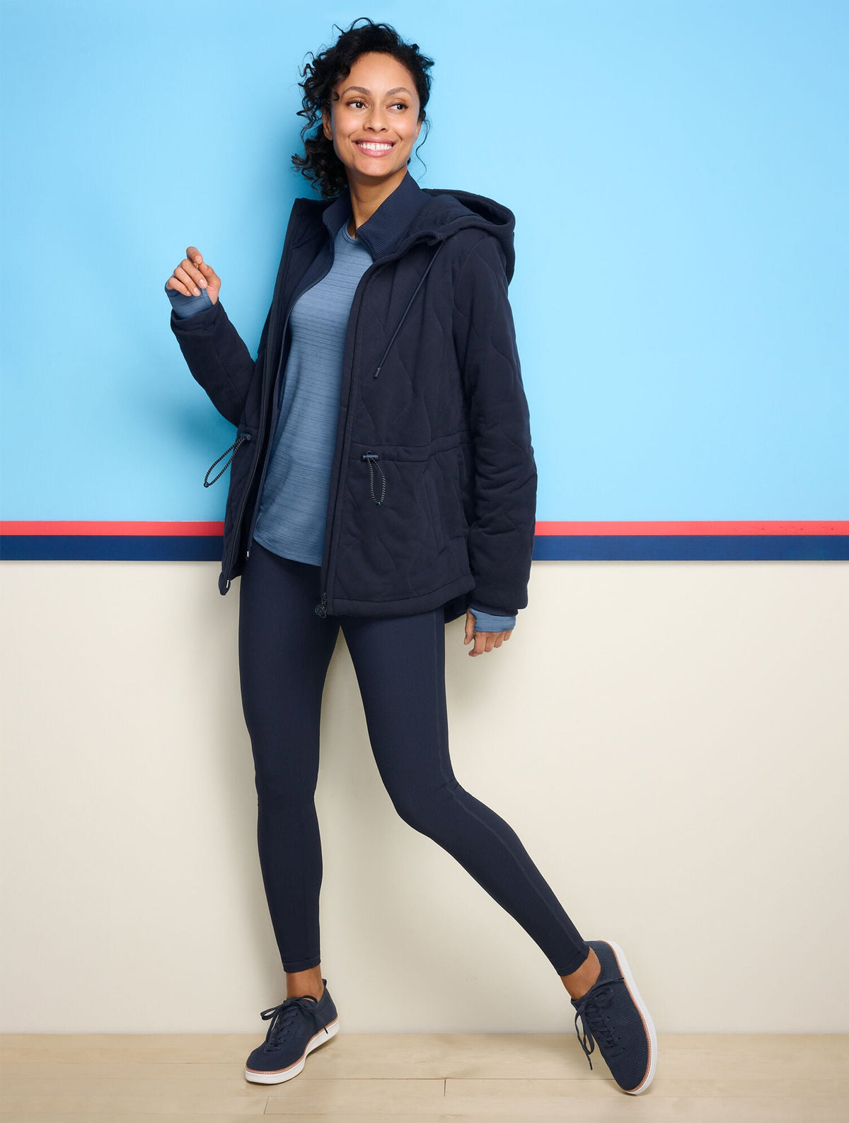 SOFT STRETCH RIBBED HIGH WAIST LEGGINGS | Talbots