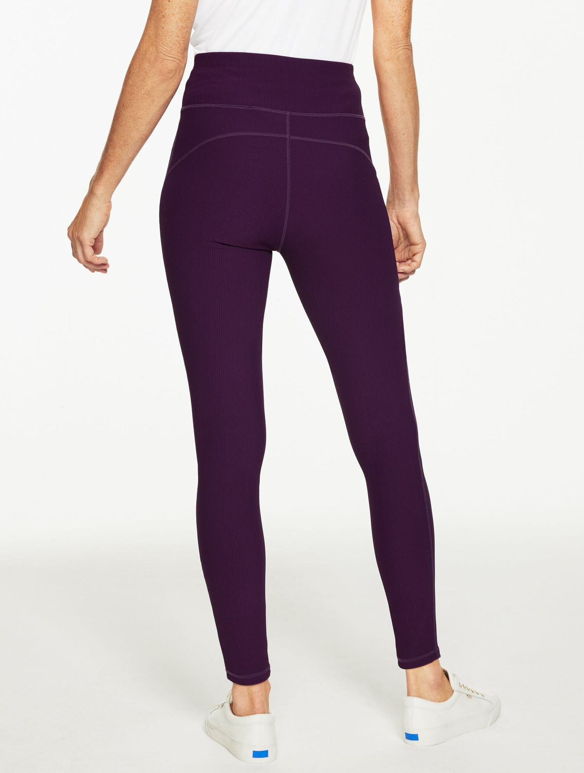 SOFT STRETCH RIBBED HIGH WAIST LEGGINGS | Talbots