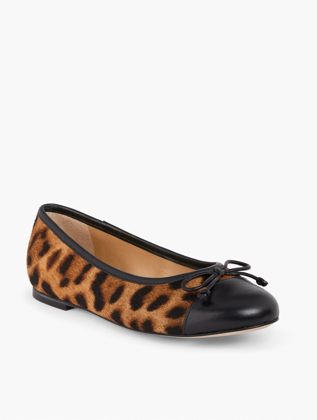 BLAIR CAP TOE BALLET FLATS - CALF HAIR LEOPARD | Talbots