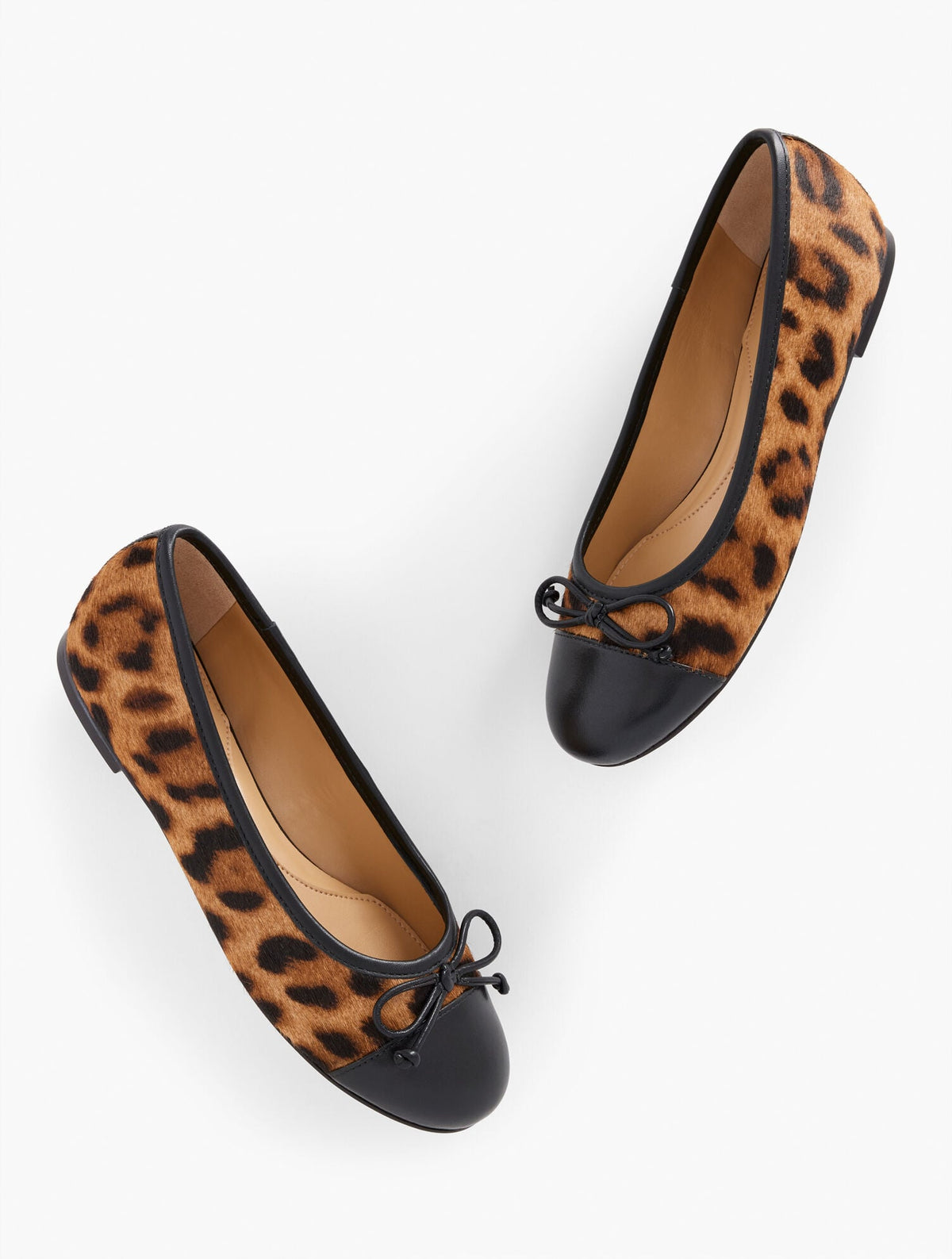 BLAIR CAP TOE BALLET FLATS - CALF HAIR LEOPARD | Talbots