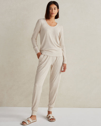 DRAPEY RIB KNIT JOGGERS | Talbots
