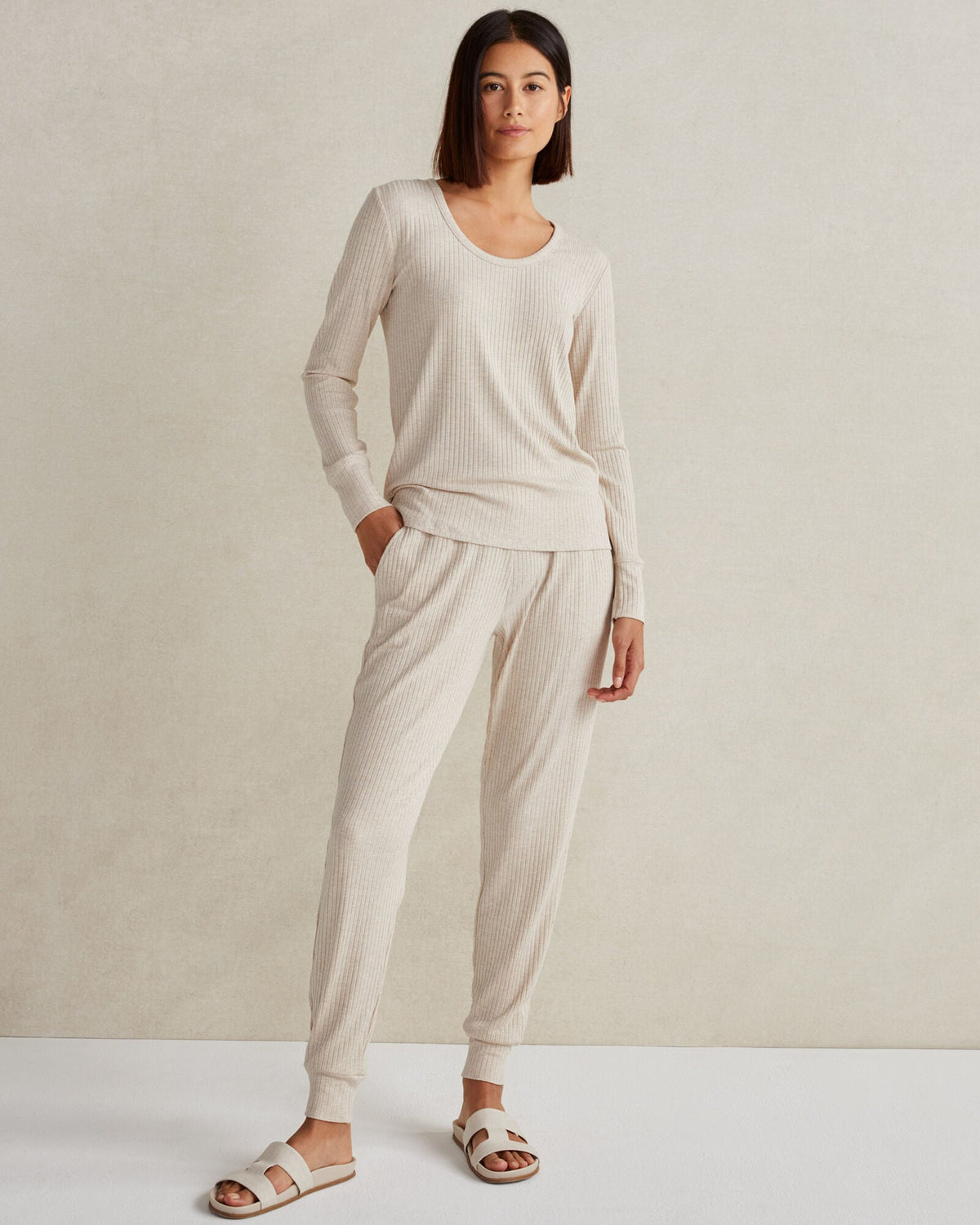 DRAPEY RIB KNIT JOGGERS | Talbots