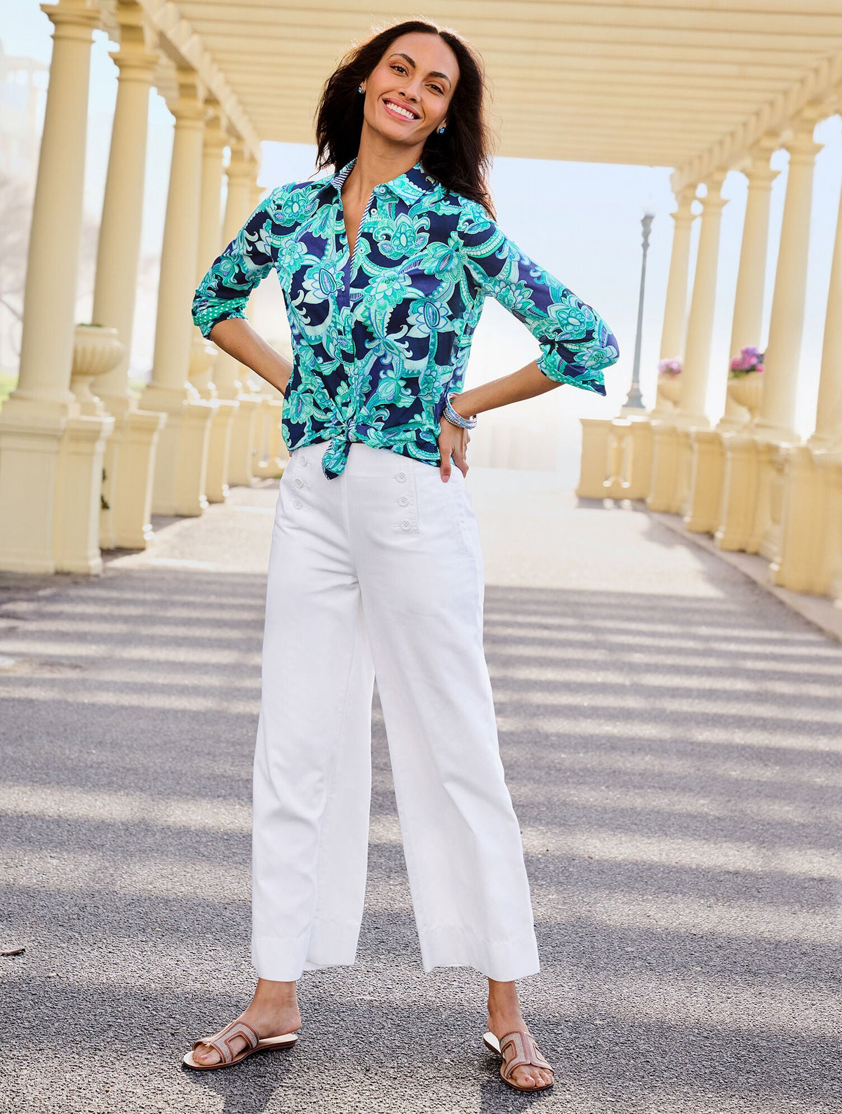 WIDE LEG SAILOR PANTS | Talbots