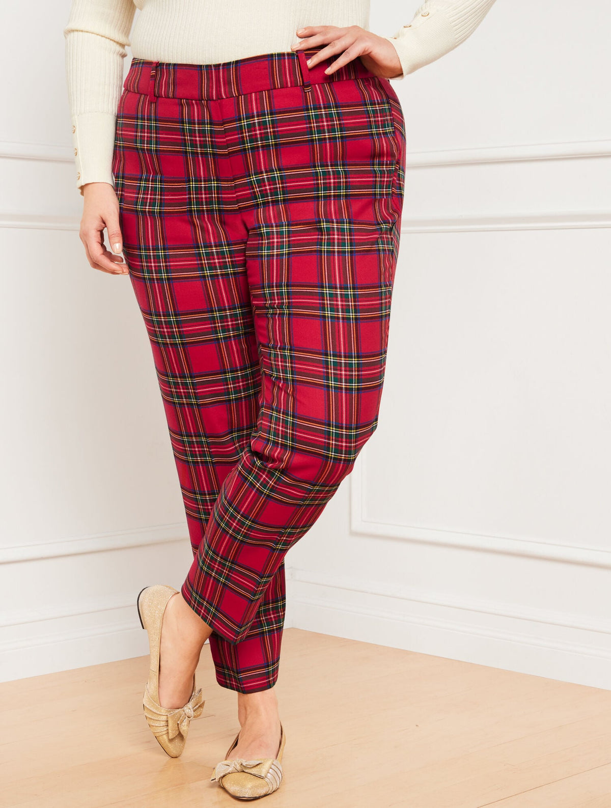 PLUS EXCLUSIVE TALBOTS HAMPSHIRE ANKLE PANTS - CELEBRATING PLAID | Talbots