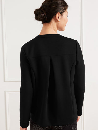 PLEATED BACK MODERN PULLOVER | Talbots