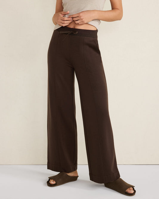 FLEECE WIDE LEG PANTS | Talbots