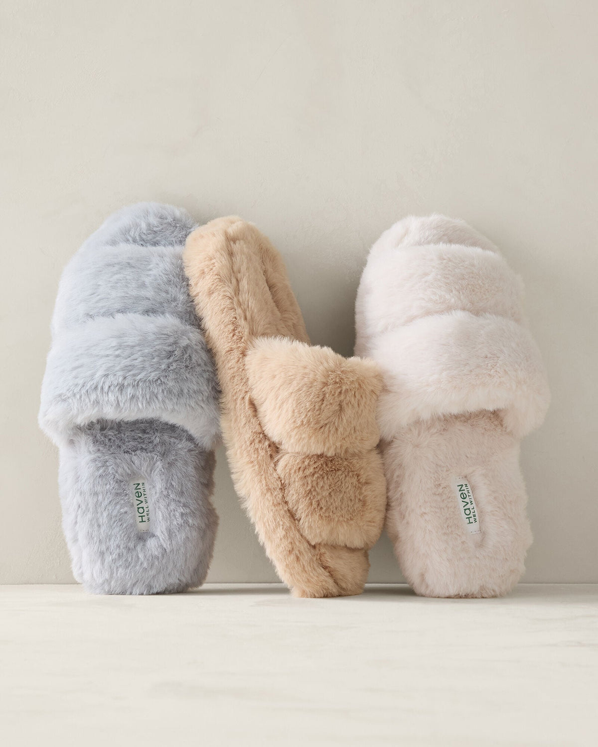 FAUX FUR BANDED SLIPPERS | Talbots