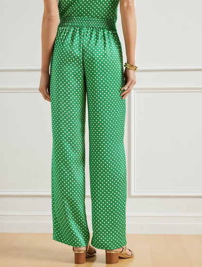 WIDE LEG PANTS - INTRICATE DOTS | Talbots