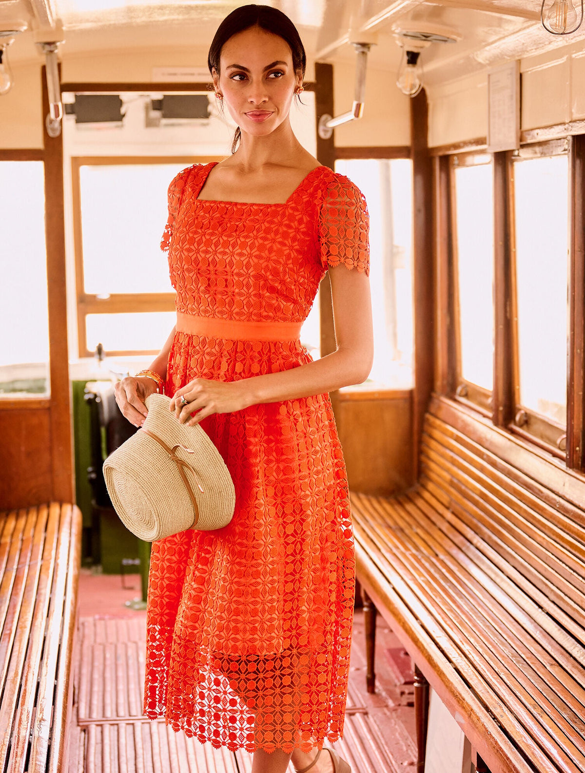 LACE FIT & FLARE DRESS | Talbots