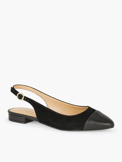 EDISON SUEDE NAPPA SLINGBACK FLATS | Talbots