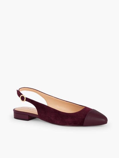 EDISON SUEDE NAPPA SLINGBACK FLATS | Talbots