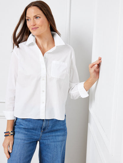 POPLIN SHORT SHIRT | Talbots