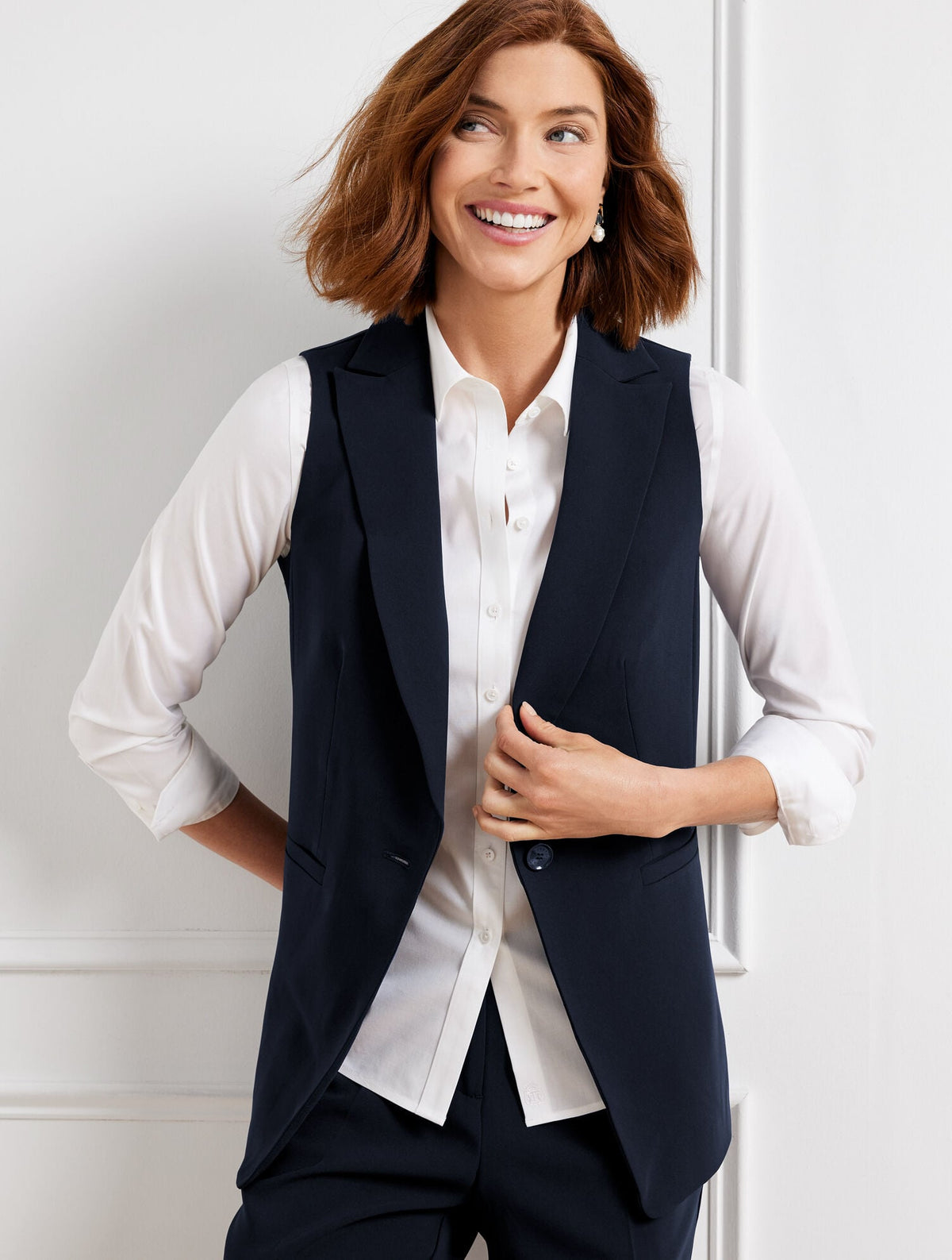 EASY TRAVEL LONG VEST | Talbots