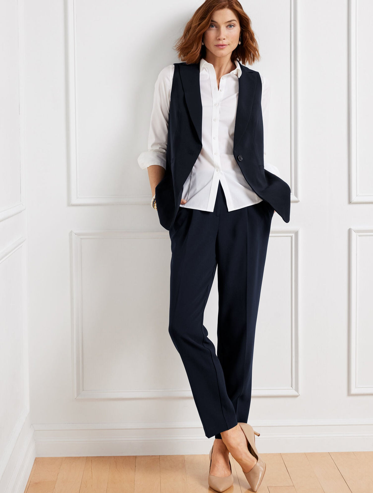 EASY TRAVEL LONG VEST | Talbots