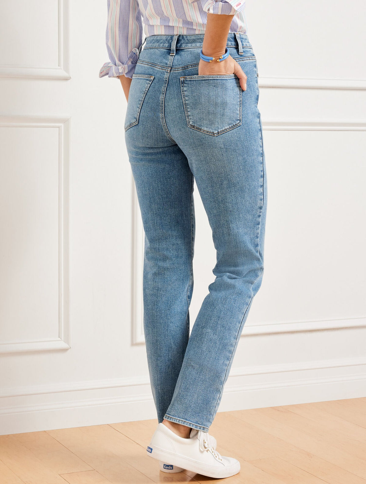 STRAIGHT LEG JEANS - CAROLINA WASH | Talbots