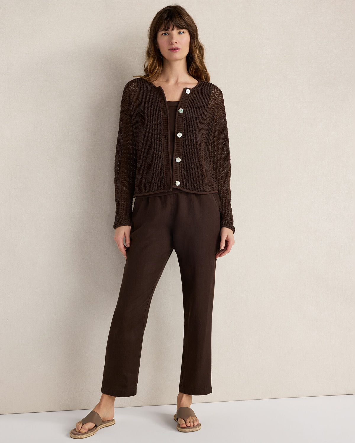 LINEN TAPERED PANTS | Talbots