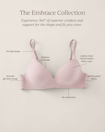 EMBRACE LIGHTLY-LINED NO-WIRE T-SHIRT BRA | Talbots