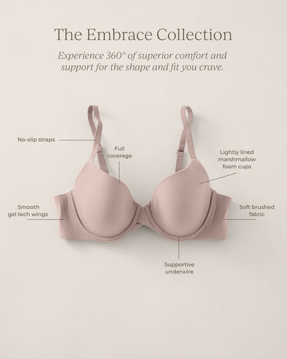 EMBRACE LIGHTLY-LINED PERFECT COVERAGE BRA | Talbots