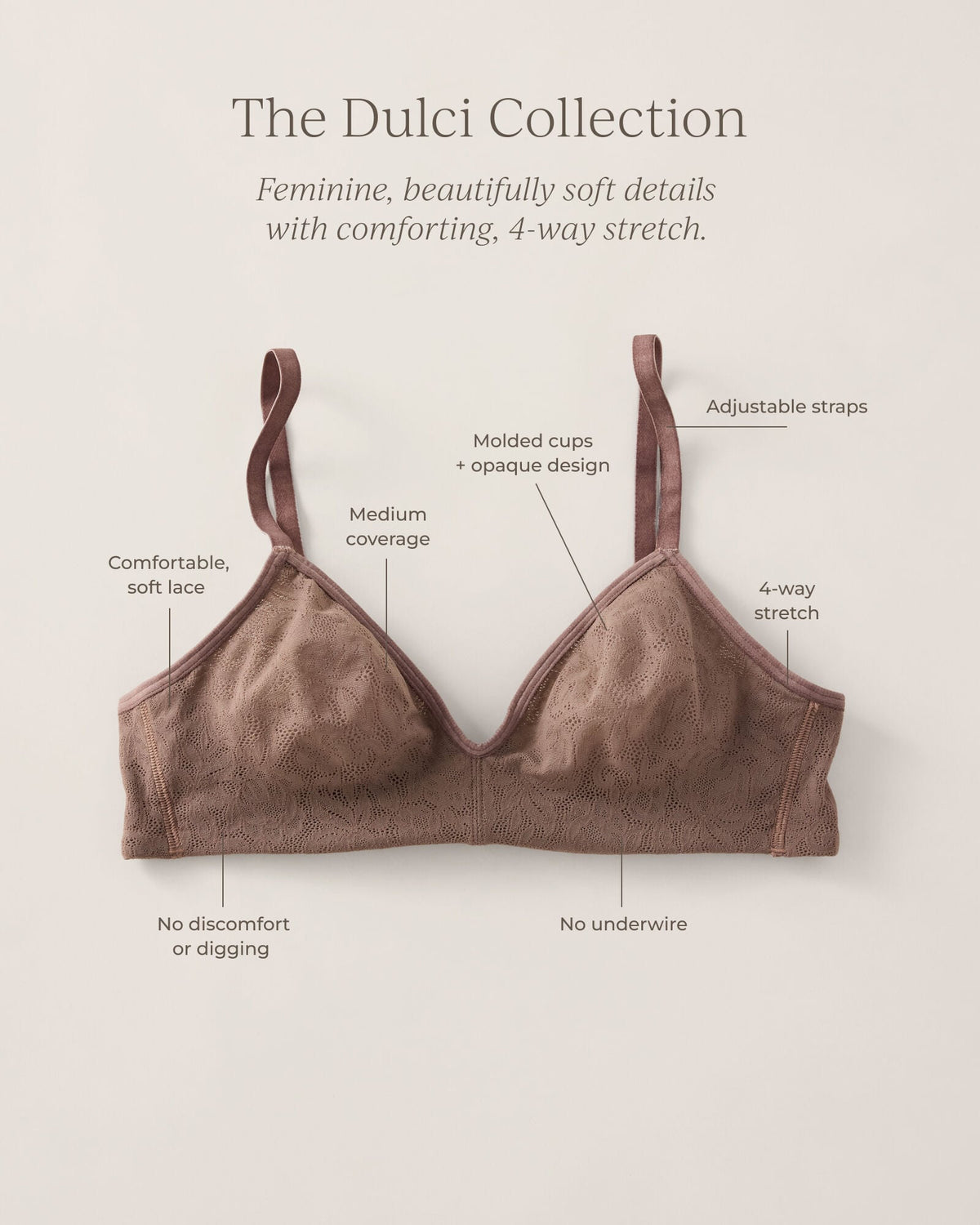 DULCI UNLINED BRALETTE | Talbots