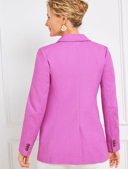 TEXTURED COTTON BLAZER | Talbots