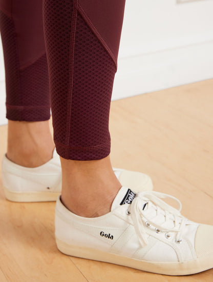 PERFORMANCE INTERLOCK MESH BLOCK LEGGINGS | Talbots