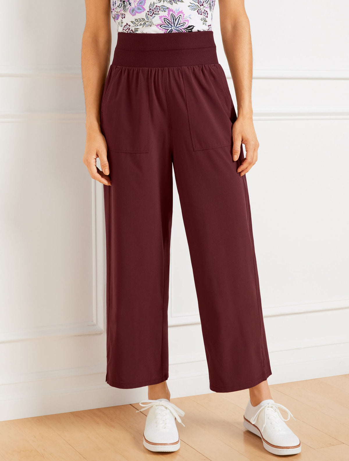 LIGHTWEIGHT WOVEN STRETCH UTILITY PANTS | Talbots