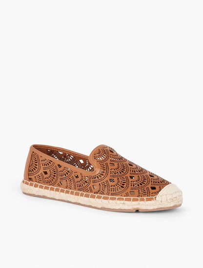 IZZY PERFORATED SCALLOP ESPADRILLE FLATS | Talbots