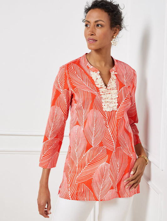 EMBELLISHED PALM TUNIC | Talbots