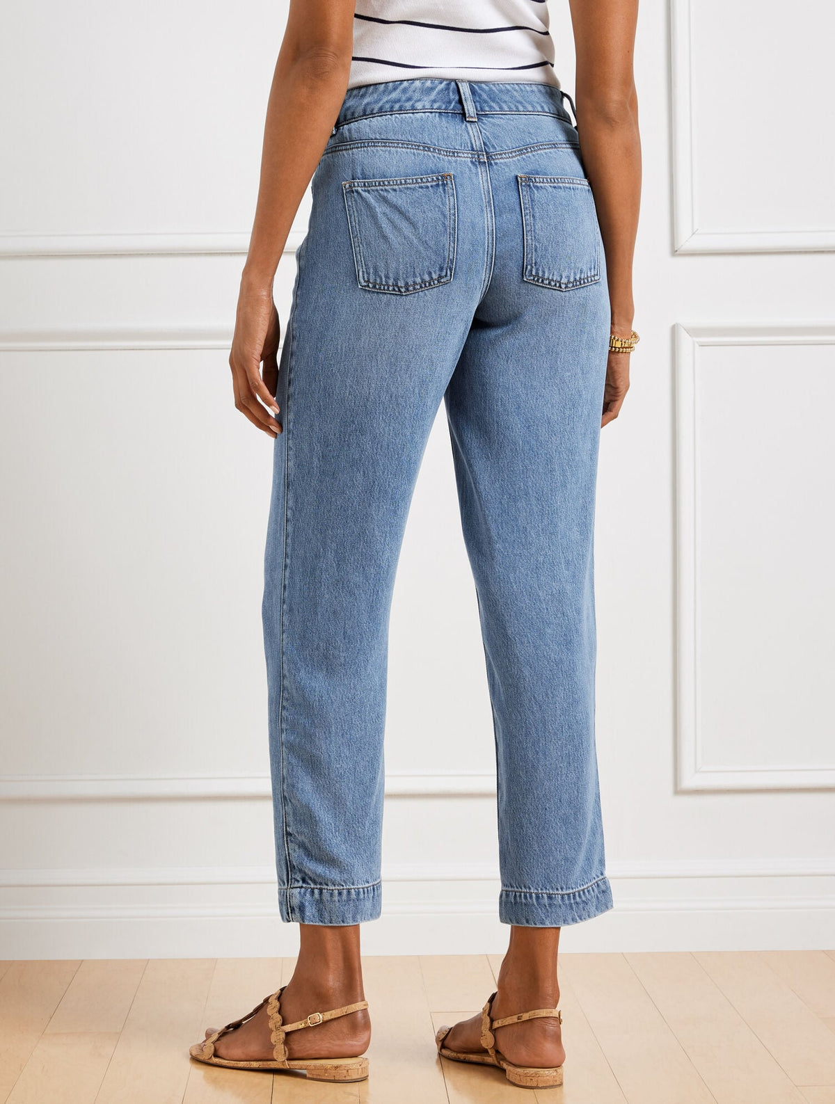 SUMMERWEIGHT DRAWSTRING ANKLE JEANS - WAVERLY WASH | Talbots