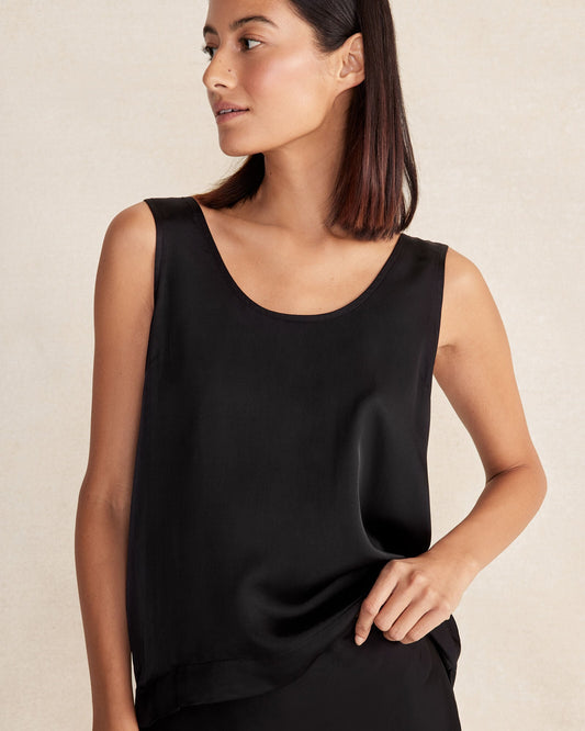 SILKY SCOOP NECK TANK | Talbots