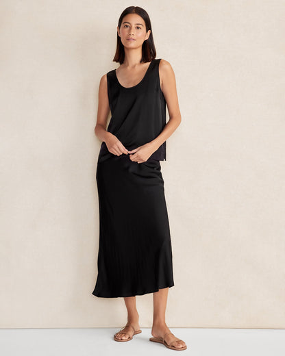 SILKY SCOOP NECK TANK | Talbots