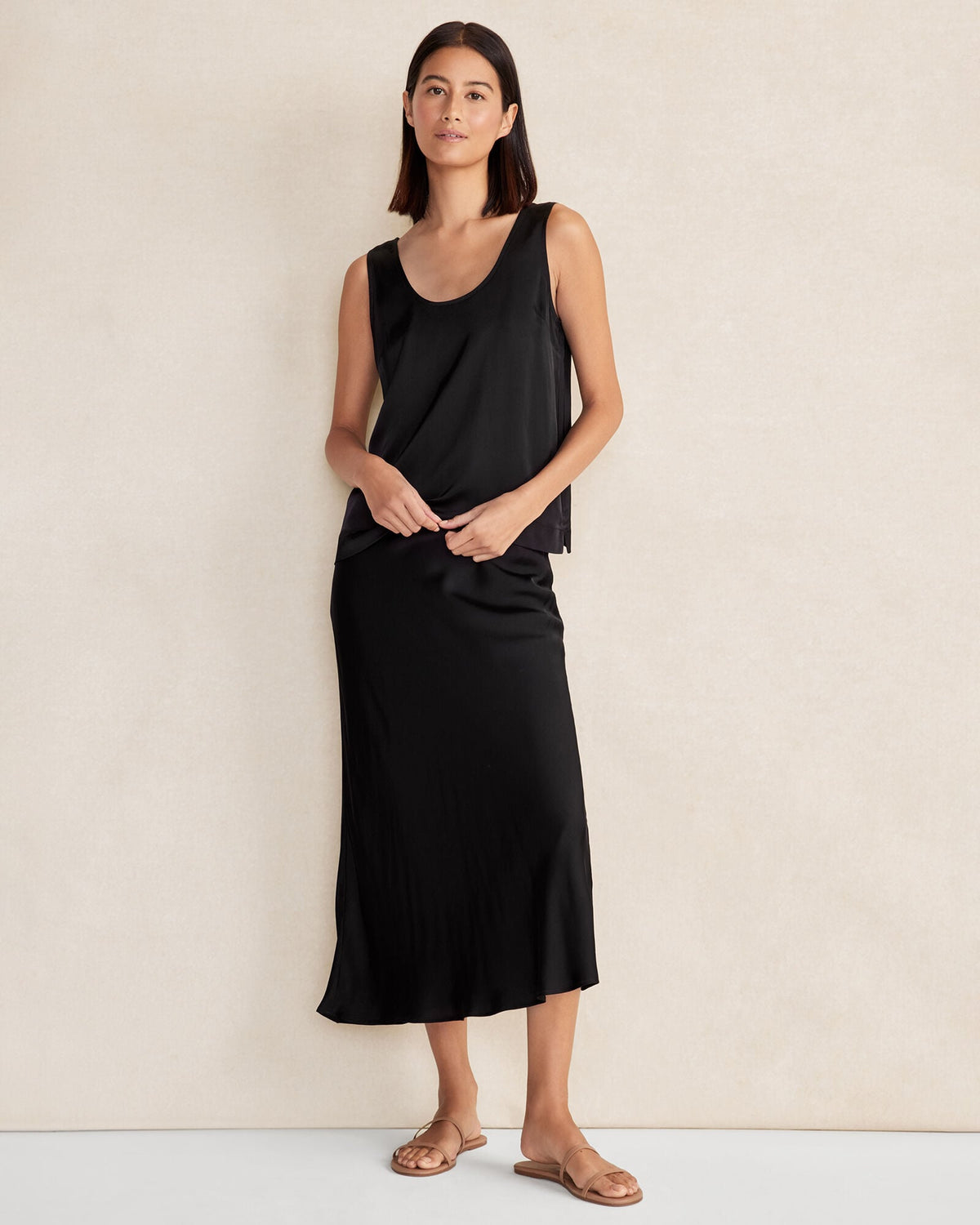 SILKY SCOOP NECK TANK | Talbots