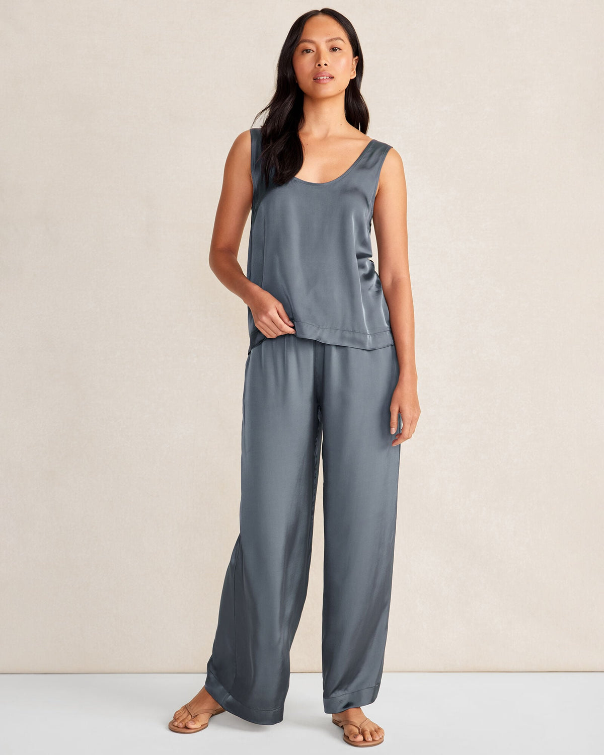 SILKY SCOOP NECK TANK | Talbots