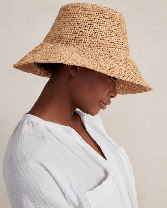 RAFFIA BUCKET HAT | Talbots