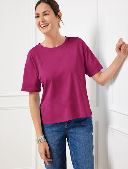 BOXY CREWNECK TEE | Talbots