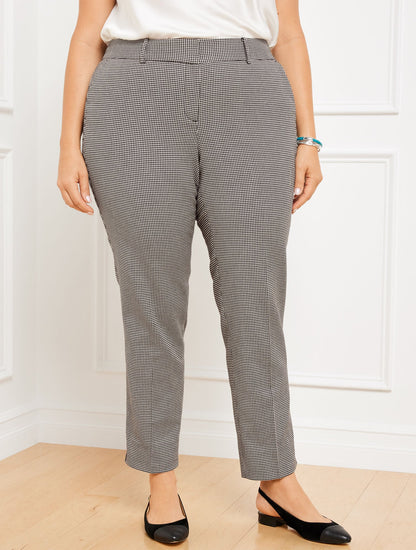 TALBOTS HAMPSHIRE STRAIGHT ANKLE PANTS - HARVEST HOUNDSTOOTH | Talbots