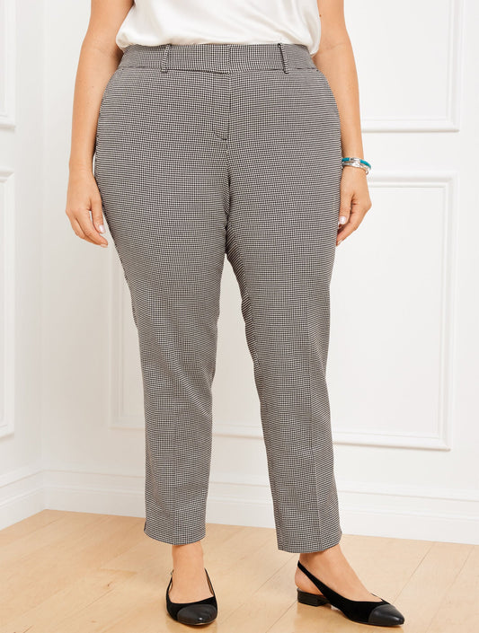TALBOTS HAMPSHIRE STRAIGHT ANKLE PANTS - HARVEST HOUNDSTOOTH | Talbots