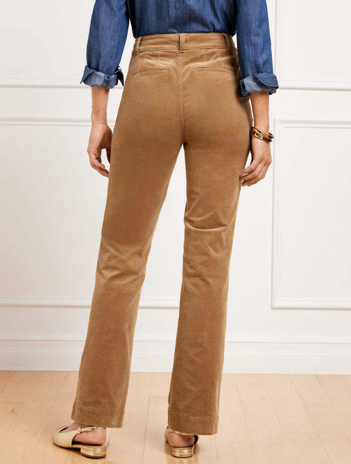STRETCH CORDUROY FLARE LEG PANTS | Talbots