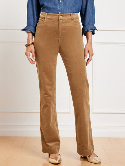 STRETCH CORDUROY FLARE LEG PANTS | Talbots