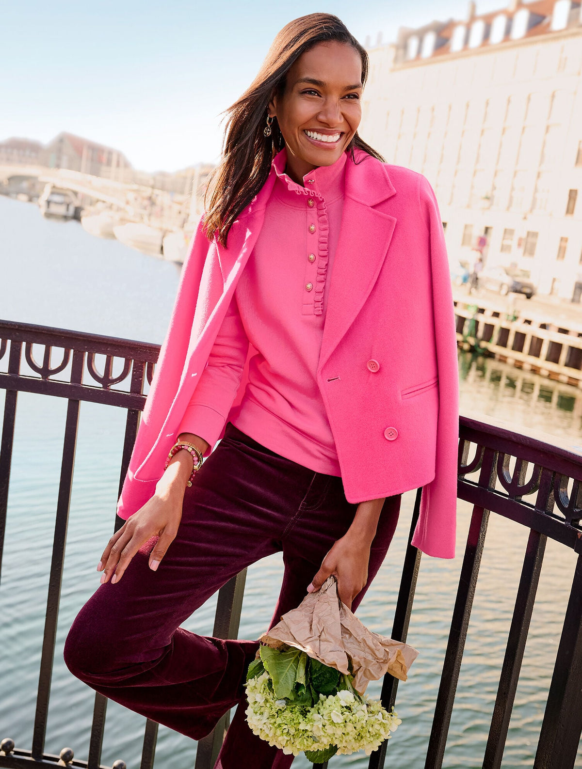 STRETCH CORDUROY FLARE LEG PANTS | Talbots