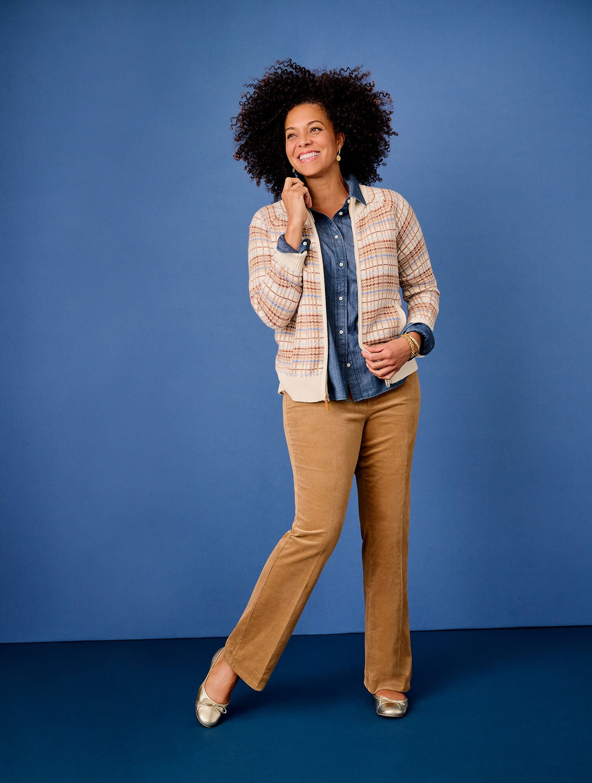 STRETCH CORDUROY FLARE LEG PANTS | Talbots