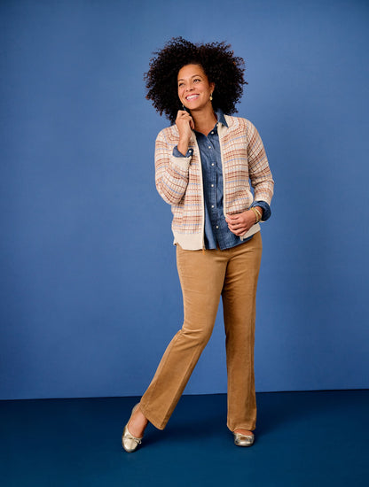 STRETCH CORDUROY FLARE LEG PANTS | Talbots