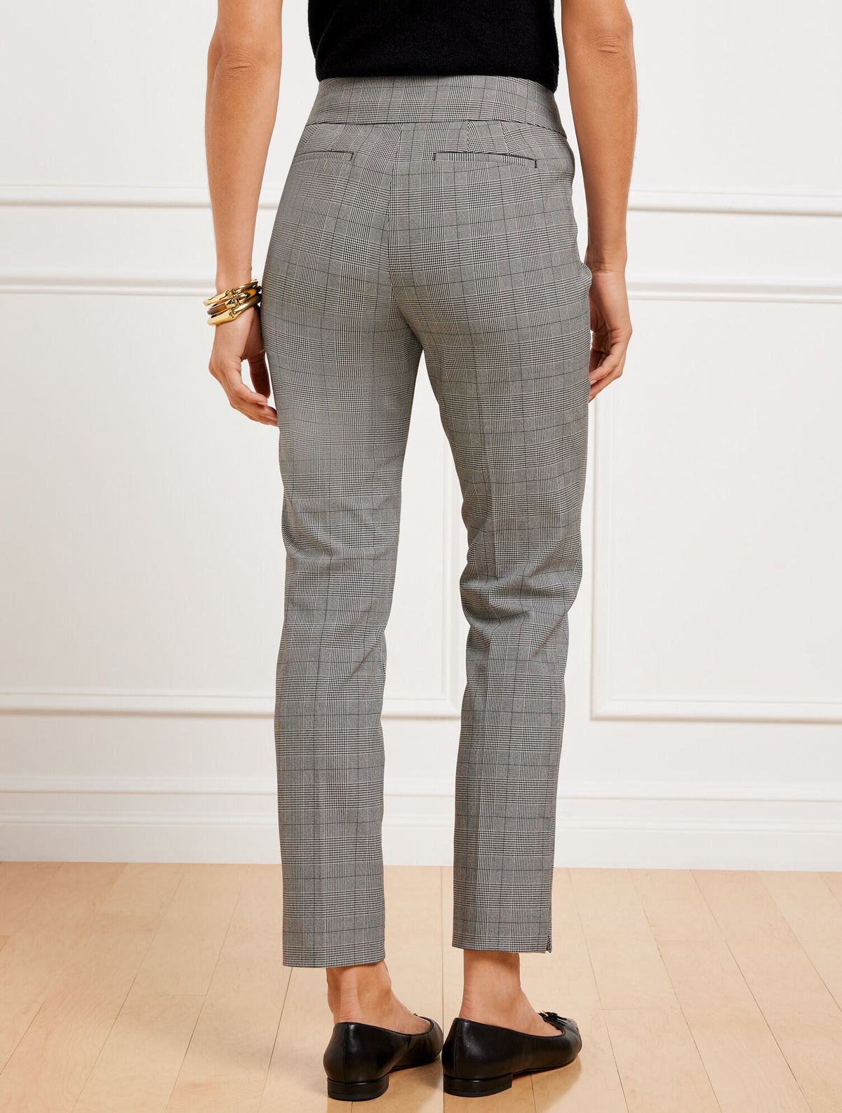 TALBOTS CHATHAM SLIM ANKLE PANTS - GLEN PLAID | Talbots