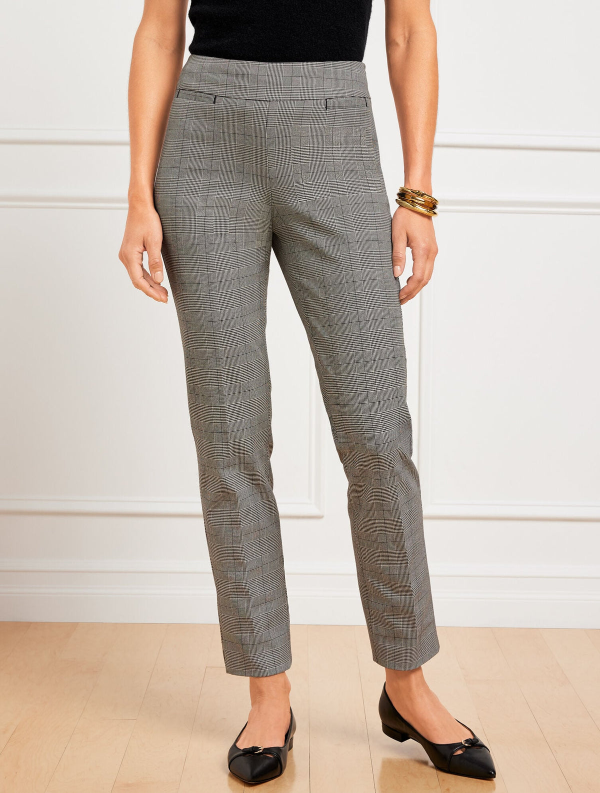 TALBOTS CHATHAM SLIM ANKLE PANTS - GLEN PLAID | Talbots