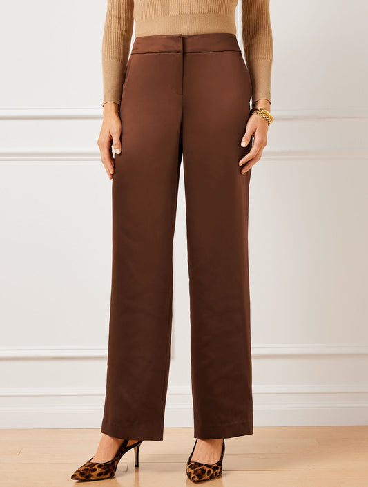 SATIN WIDE LEG PANTS | Talbots