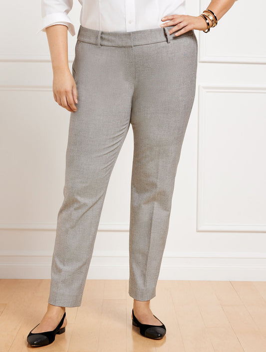 TALBOTS HAMPSHIRE STRAIGHT ANKLE PANTS - TEXTURED | Talbots