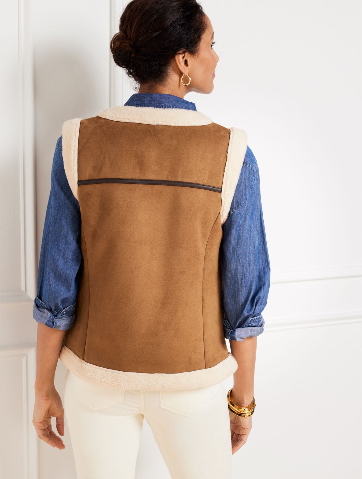 FAUX SHEARLING VEST | Talbots