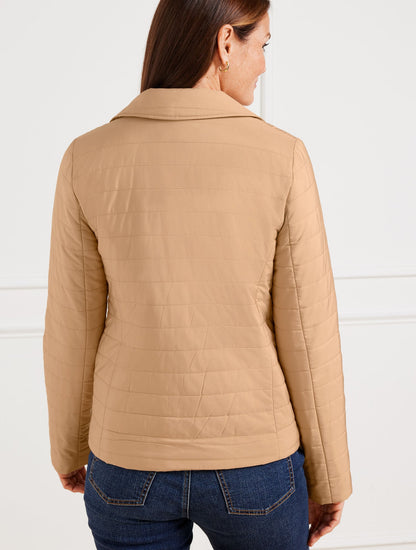 QUILTED MOTO JACKET | Talbots