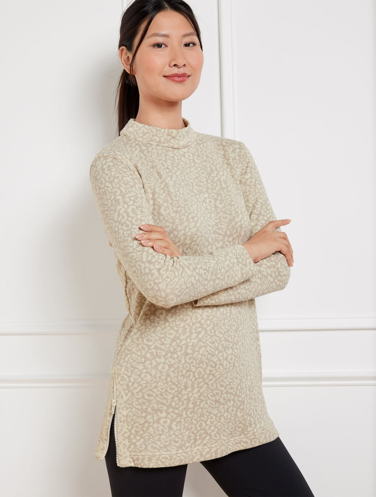 LEOPARD JACQUARD PULLOVER | Talbots